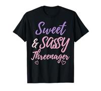 Sweet Sassy Threenager 3rd Birthday Vibes for Girls Camiseta