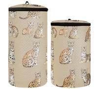 Sweet Savannah Cats - Bolsa para lavadora de zapatos, 2 unidades, color beige, Gatos Sweet Savannah Beige, 1 size, Moderno