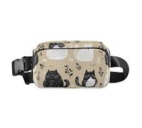 Sweet Savannah Cats - Riñonera cruzada para pasaporte, color beige, riñonera para entrenamiento, correr, Color02., 1 Size