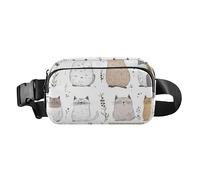 Sweet Savannah Cats - Riñonera cruzada para pasaporte, color beige, riñonera para entrenamiento, correr, Color12, 1 Size