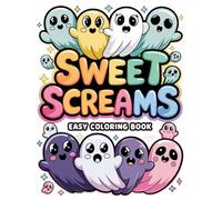 Sweet Screams Easy Coloring Book: Delightful Halloween Pages for Easy Coloring and Relaxation