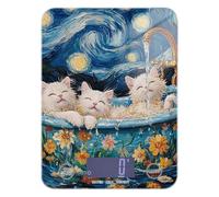 Sweet Selkirk Rex Cats - Báscula de medición de alimentos retro fácil de limpiar, 11 libras/1 onzas, báscula digital de 5 kg/5 g, peso digital con 4 unidades para preparación de comidas y hornear Keto