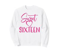 Sweet Sixteen para niñas, Color Rosa, 16 años, 16 cumpleaños Sudadera