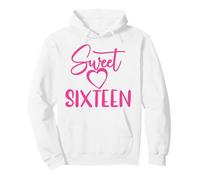 Sweet Sixteen para niñas, Color Rosa, 16 años, 16 cumpleaños Sudadera con Capucha