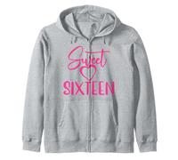 Sweet Sixteen para niñas, Color Rosa, 16 años, 16 cumpleaños Sudadera con Capucha