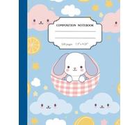 Sweet Sky Puppy Composition Notebook: Simple Cute Design for Kawaii Fans , School, Work & Ideal Journaling College Ruled (120 pages)