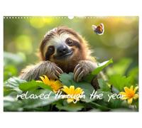 sweet sloths - relaxed throughout the year (Wall Calendar 2027 DIN A3 landscape), CALVENDO 12 Month Wall Calendar: This wall calendar features ... and calmness with each turn of the page.