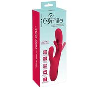 Sweet Smile Vibrador Rabbit con estimulación del punto G Red/Gold 24,2 cm