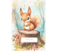 Sweet Squirrel’s Inspiration To Do List: The cover features a beautifully illustrated watercolor squirrel sitting on a tree stump, surrounded by whimsical mushrooms and wildflowers.