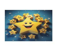 Sweet Stars Puzzle de madera de 1000 piezas, rompecabezas único, regalo para adultos, juego familiar, actividad desafiante, (75 x 50 cm)
