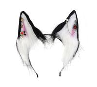 Sweet Students - Diadema para mujer con aretes de aleación, decoración de orejas de lobo, diadema étnica de dibujos animados, accesorios para el cabello, diadema de anime, cosplay, Halloween, diadema