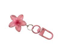 Sweet Styles - Llavero de flores acrílicas resistente, portátil y resistente, accesorio de joyería para uso diario casual único, Rosa Roja, Talla única