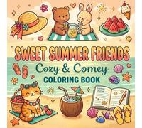 Sweet Summer Friends Cozy Coloring Book: Bold and Easy Cute Summer Coloring Pages with Adorable Animals, Cozy Vacation Scenes, Beach Fun, Snacks, Flowers and Relaxing Kawaii Designs