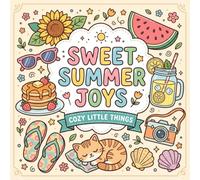 Sweet Summer Joys: Bold and Easy Coloring Book for Adults and Kids: Simple and Cute Summer Objects and Cozy Little Things
