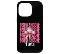Sweet Summer Time Ice Cream Cono Chica Mamá Rosa Coqueta Arco Carcasa para iPhone 13 Pro