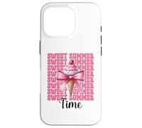 Sweet Summer Time Ice Cream Cono Chica Mamá Rosa Coqueta Arco Carcasa para iPhone 16 Pro
