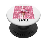 Sweet Summer Time Ice Cream Cono Chica Mamá Rosa Coqueta Arco PopSockets PopGrip Adhesivo