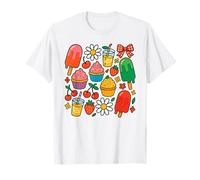 Sweet Summer Vibes Popsicle Cupcake Limonada Diseño Camiseta