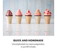 Sweet Sundae Heladera Compresor 1,5l Acero inoxidable Negra