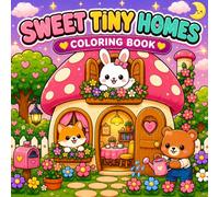 Sweet Tiny Homes Coloring Book Adorable Miniature Houses Cute Animal Homes Cozy Kawaii Rooms and Whimsical Little Worlds