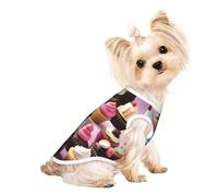 Sweet Treats Pet Camiseta transpirable sin mangas L para perros y gatos pequeños, suave, cómoda, elegante