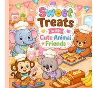 Sweet Treats with Cute Animal Friends: A Fun & Easy Coloring Book for Kids Ages 3-8 | Adorable Animals Baking Cupcakes, Donuts, Cakes & Sweet Treats