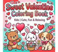 Sweet Valentine Coloring Book: Size 8.5*8.5 | Pages 104 | 50 Big Image of Fun Hearts, Animals & Love Designs | Kids Age 4-12 | Color Test Page Included