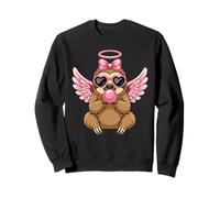 Sweet Valentine's Day Sloth Angel with Pink Wings Sudadera