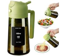 SWEET VIEW Aceitera Spray Pulverizador y Dispensador Aceite, vertedor de aceite de vidrio a prueba de luz de 470 ml para cocina, freidora de aire, cocina, ensalada y barbacoa