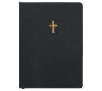 Sweet Water Decor Diario de estudio bíblico con marcapáginas de cinta, cuaderno para notas de sermón de iglesia, 112 páginas rayadas para escribir, tela gris tapa dura con lámina dorada, regalo