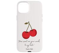 Sweet Words to My Taste Psalm119:103 Biblia Faith Based cover Carcasa para iPhone 15 Plus