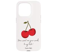Sweet Words to My Taste Psalm119:103 Biblia Faith Based cover Carcasa para iPhone 15 Pro