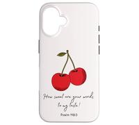 Sweet Words to My Taste Psalm119:103 Biblia Faith Based cover Carcasa para iPhone 16