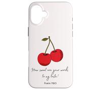 Sweet Words to My Taste Psalm119:103 Biblia Faith Based cover Carcasa para iPhone 16 Plus