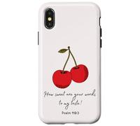 Sweet Words to My Taste Psalm119:103 Biblia Faith Based cover Carcasa para iPhone X/XS