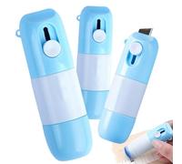 SWEETBIUTI Fluido de corrección de Papel térmico con abridor de Paquete Fluido de protección de protección de privacidad instantánea con Cortador portátil para Etiquetas de Paquetes, facturas 3pcs