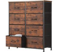 Sweetcrispy Cajonera de Tela con 8 cajones de Tela, Mueble Organizador para Cocina, Oficina, Pasillo, Mueble de TV con cajones