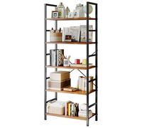 Sweetcrispy Estantería para libros, estantería de 5 niveles, moderna estantería alta, organizador de almacenamiento de esquina para kit de garaje, CD, películas, adecuado para el hogar, oficina,