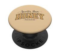 Sweeter Than Honey Salmo Cute Vintage Christian Faith PopSockets PopGrip Adhesivo