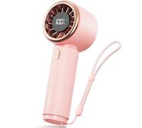 SWEETFULL Mini ventilador portátil - Bonito ventilador turbo de mano con batería recargable, 5 velocidades, artículos esenciales personales de viaje para mujeres, niñas, niños, pestañas, maquillaje