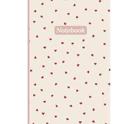 Sweetheart Hearts Notebook - Cute Minimalist Red Heart Pattern Journal | Aesthetic Cream Cover | Valentine's Inspired Writing Notebook: A charming ... best for journaling, #AestheticJournal