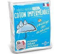 Sweethome - Protector de colchón Impermeable - 90x190/200 cm - 100% algodón antiácaros - Suave y silencioso - con Forma de Sabana Bajera - Lavable a máquina