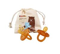 Sweetie Chupete de goma natural de goma natural con pezón simétrico, 2 unidades (6-12 meses/mediano)