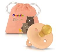 SWEETIE Chupete de goma natural redondeado rosa claro mediano 6-12 meses