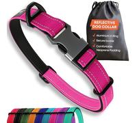Sweetie Collar para Perros Acolchado Neopreno - Reflectante, Anillo Aluminio Anti-Óxido, Antitirones - Ajustable S M L Collar Perro Mediano Pequeño y Grande - Collares Perro - Rosa