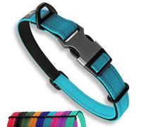 Sweetie Collar para Perros Acolchado Neopreno - Reflectante, Anillo Aluminio Anti-Óxido, Antitirones - Ajustable S M L Collar Perro Mediano Pequeño y Grande - Collares Perro - Azul
