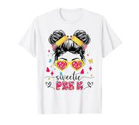 Sweetie Pre K Messy Bun PRIMER DÍA DE LA ESCUELA PROFESOR Camiseta