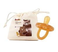 SWEETIE RUBBER - Chupete de goma natural con tetina simétrica 1 (12-18 de tamaño grande)