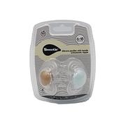 SWEETIE TRITAN - Chupete ortopédico de silicona, 2 unidades, 6-18 meses (6-12 meses, marrón y verde)