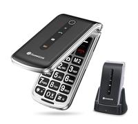 SweetLink F1 Plus Teléfono Móvil para Personas Mayores con Tapa, Teclas Grandes y Volumen Alto, Botón SOS, Bateria 1000mAh, Doble SIM, Pantalla 2,4", Incompatible con lowi/Movistar/Digi/Vodafone